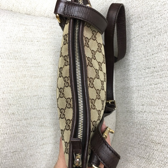 Gucci authentic brown monogram canvas crossbody bag - Picture 10 of 16